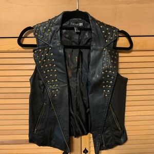 Forever 21 Black Studded Vest